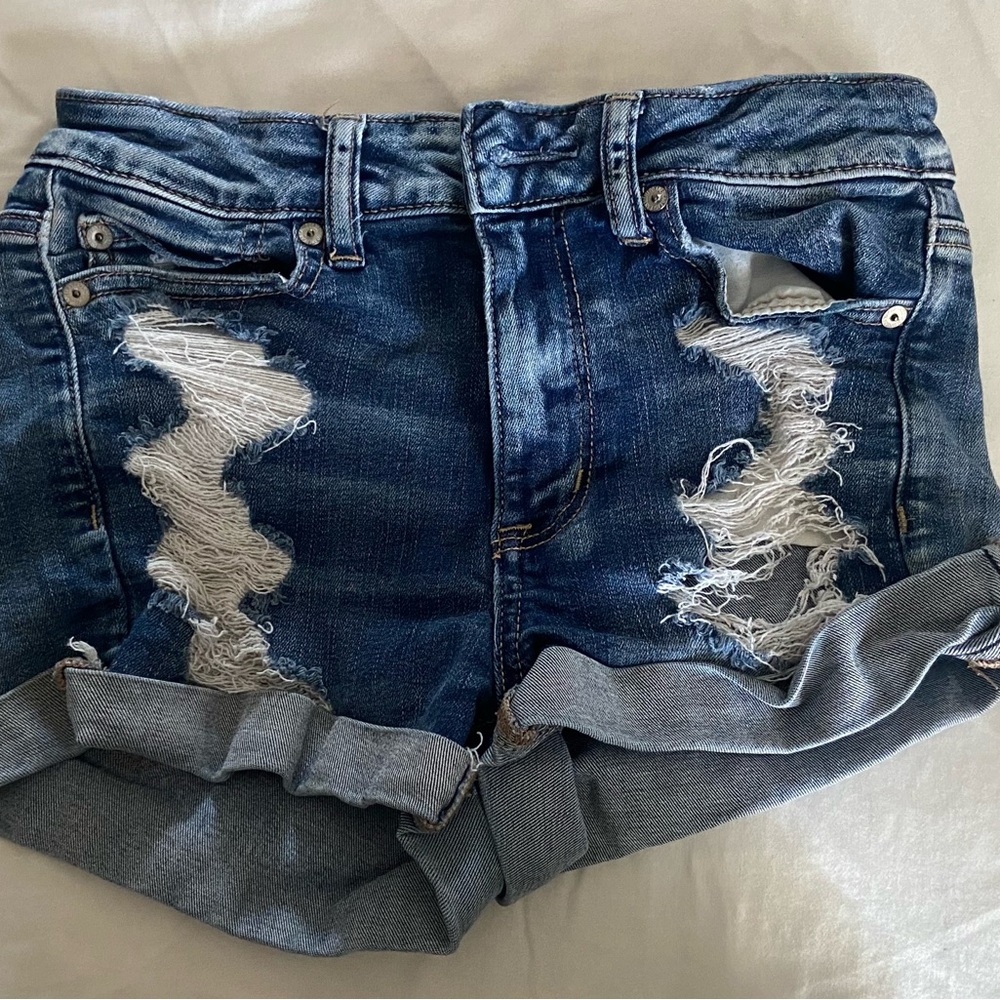 American Eagle Ripped Jean Shorts